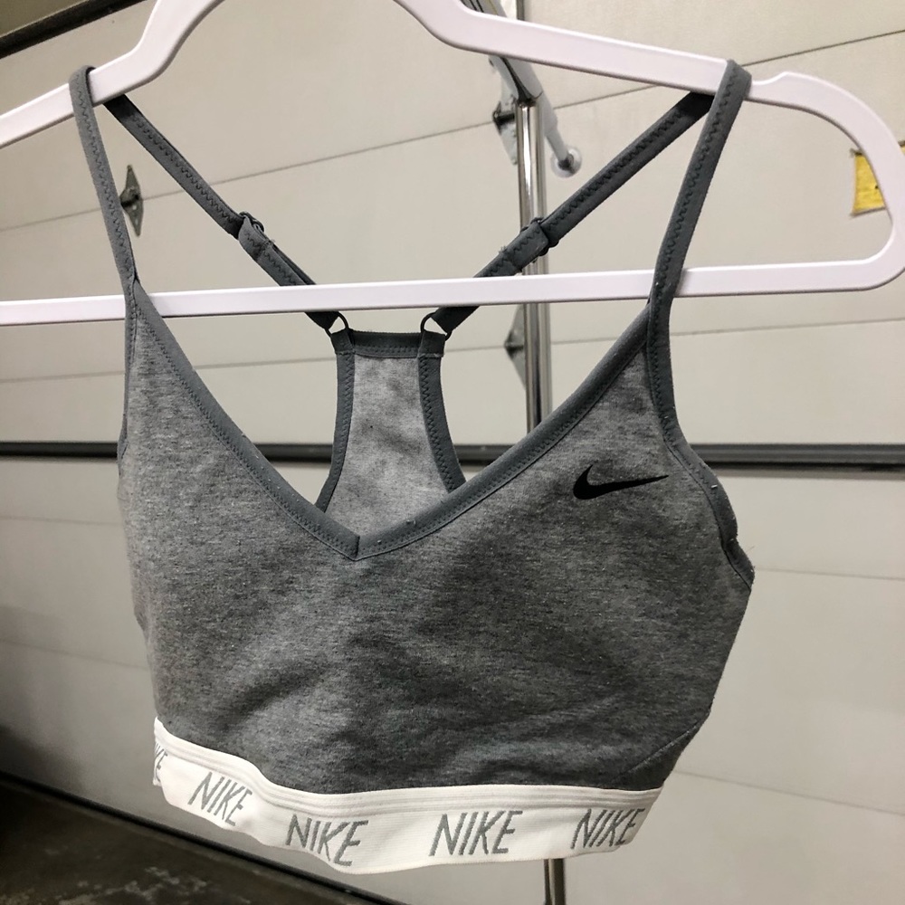2 NIKE Bralette’s Size S colors Gray and Black